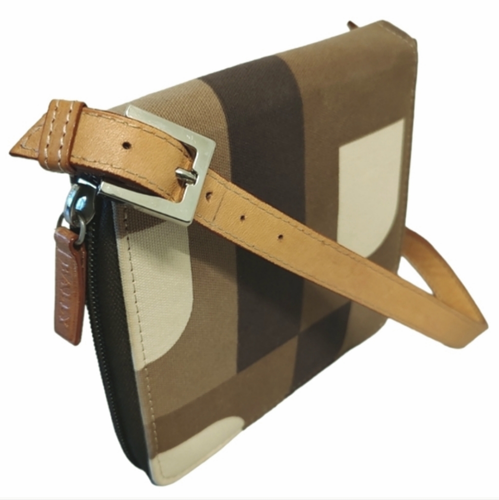 BALLY Beppina 11519 Canvas Logo Monogram Zip Around Wallet Crossbody Handbag - Picture 4 of 16